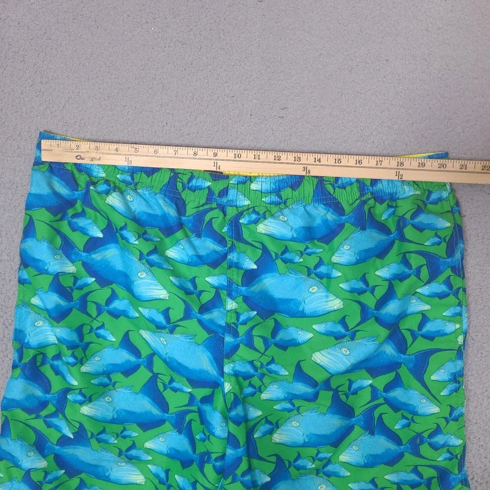 Polo Sport Ralph Lauren Swim Trunks Mens XL 40‎ Waist Fish Shorts Blue Fish VTG